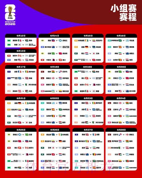 2026世界杯北美比赛时间